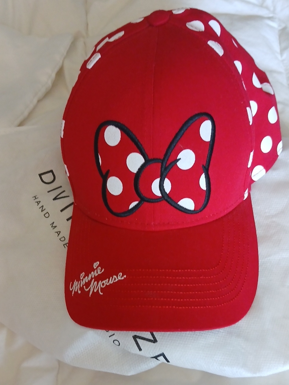 Disney Red Minnie Mouse Polka Dot Baseball Cap